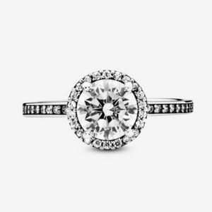 Pandora Round Sparkle Halo Ring